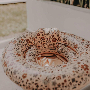 Круг надувной со спинкой Mrs. Ertha "Baby Magic Garden", таинственный сад, 60 см